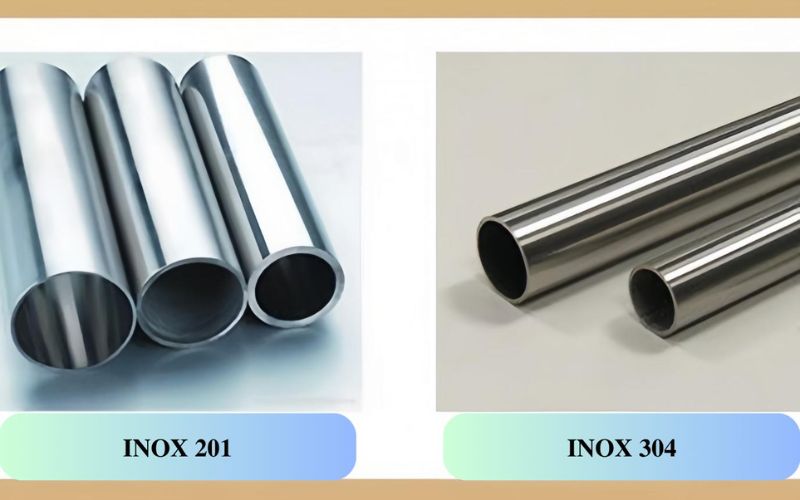 sử dụng aixt để phân biệt inox 201 và inox 304