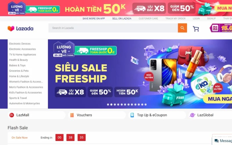 Lazada là một trong những sàn TMĐT VN