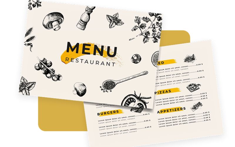 định nghĩa về bìa menu